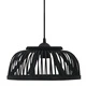 Пендел, черен, бамбук, 40 W, 34x14,5 см, полукръг, E27