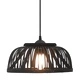 Пендел, черен, бамбук, 40 W, 34x14,5 см, полукръг, E27
