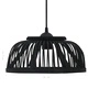 Пендел, черен, бамбук, 40 W, 34x14,5 см, полукръг, E27