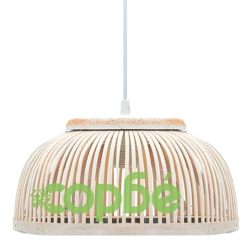 Пендел, бамбук, 37x15,5 см, 40 W, полукръг, E27 ➤ топ цена ➤ sorbe.bg