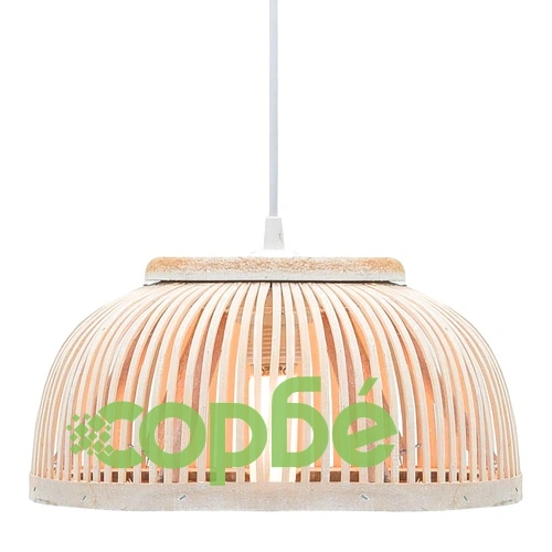 Пендел, бамбук, 37x15,5 см, 40 W, полукръг, E27 ➤ топ цена ➤ sorbe.bg