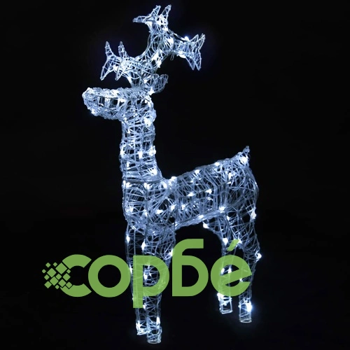 Коледна украса северен елен 90 LED 60x16x100 см акрил ➤ топ цена ➤ sorbe.bg