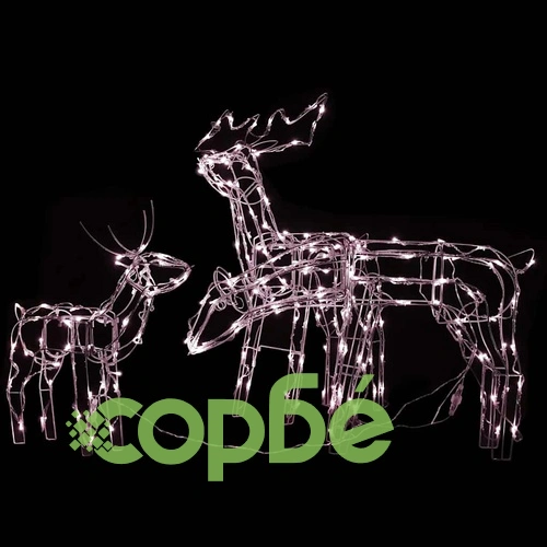 Коледна украса, 3 светещи елена, 229 LED лампички ➤ топ цена ➤ sorbe.bg