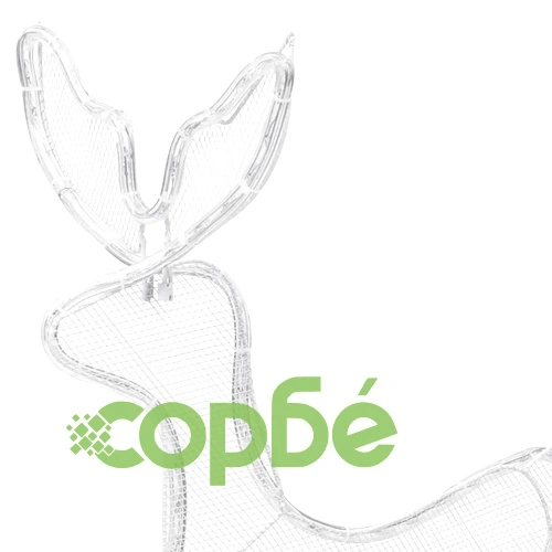Коледна украса, 2 светещи елена с шейна, мрежа, 648 LED ➤ топ цена ➤ sorbe.bg