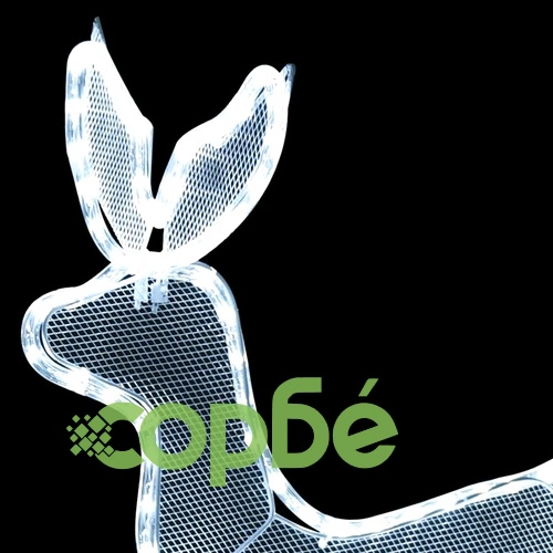 Коледна украса, 2 светещи елена с шейна, мрежа, 648 LED ➤ топ цена ➤ sorbe.bg