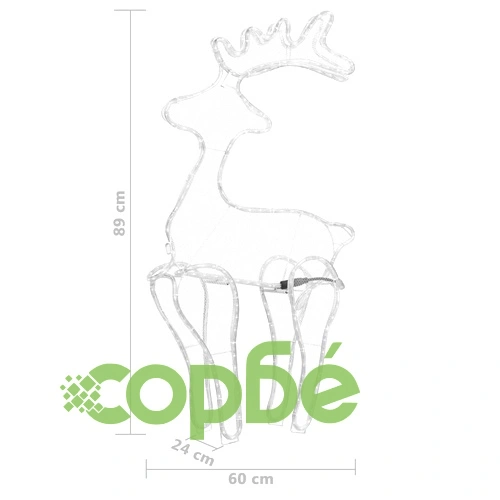 Коледна украса северен елен с мрежа 306 LED 60x24x89 см ➤ топ цена ➤ sorbe.bg
