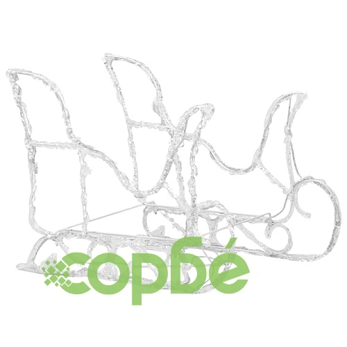 Коледна украса елени с шейна, 160 LED, 130 см, акрил ➤ топ цена ➤ sorbe.bg