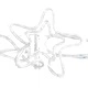 Коледна украса Рождество Христово 240 LED 116x41x87 см
