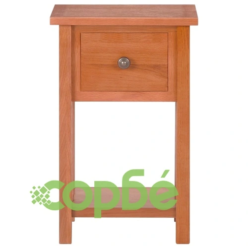 Маса за списания с чекмедже, 35x27x55 см, дъбово дърво масив ➤ топ цена ➤ sorbe.bg