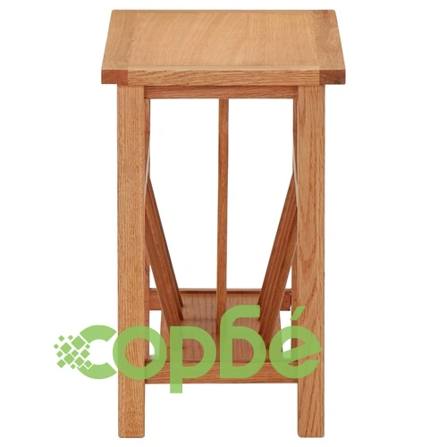 Маса за списания, 45x27x42 см, дъбово дърво масив ➤ топ цена ➤ sorbe.bg