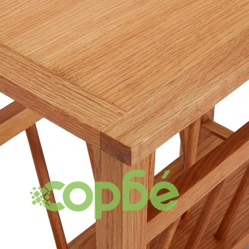 Маса за списания, 45x27x42 см, дъбово дърво масив ➤ топ цена ➤ sorbe.bg