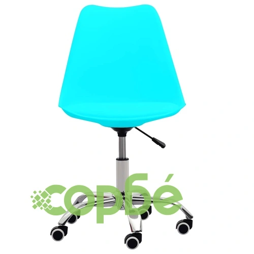 Офис столове, 2 бр, сини, изкуствена кожа ➤ топ цена ➤ sorbe.bg