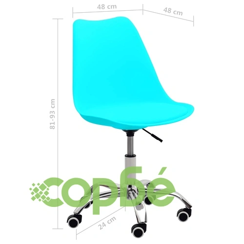 Офис столове, 2 бр, сини, изкуствена кожа ➤ топ цена ➤ sorbe.bg