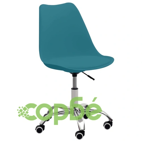 Офис столове, 2 бр, тюркоаз, изкуствена кожа ➤ топ цена ➤ sorbe.bg