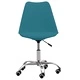 Офис столове, 2 бр, тюркоаз, изкуствена кожа