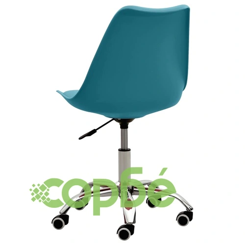 Офис столове, 2 бр, тюркоаз, изкуствена кожа ➤ топ цена ➤ sorbe.bg