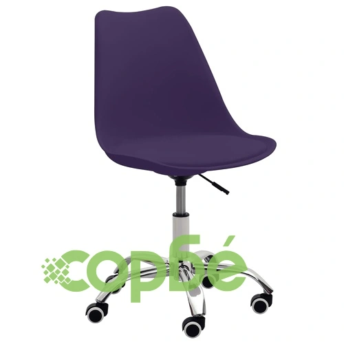 Офис столове, 2 бр, лилави, изкуствена кожа ➤ топ цена ➤ sorbe.bg