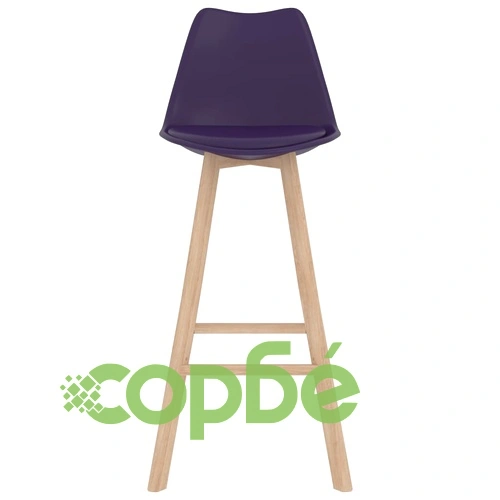 Бар табуретки, 2 бр, тъмнолилави, изкуствена кожа ➤ топ цена ➤ sorbe.bg