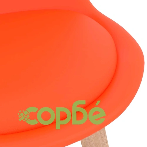 Бар табуретки, 2 бр, оранжеви, изкуствена кожа ➤ топ цена ➤ sorbe.bg