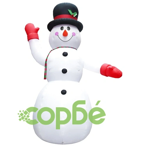 Коледен надуваем снежен човек с LED IP44 600 см XXL ➤ топ цена ➤ sorbe.bg