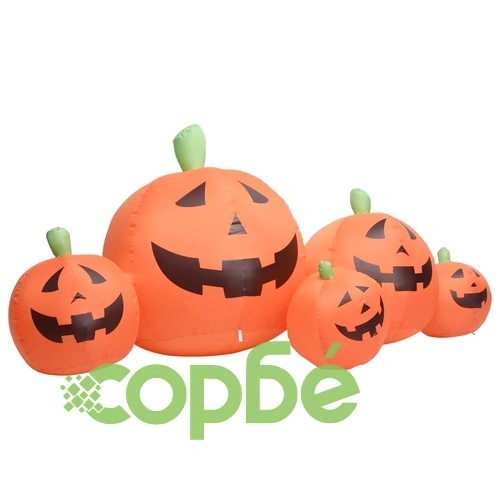 Надуваемо семейство тикви Хелоуин, LED, 1,8 м ➤ топ цена ➤ sorbe.bg