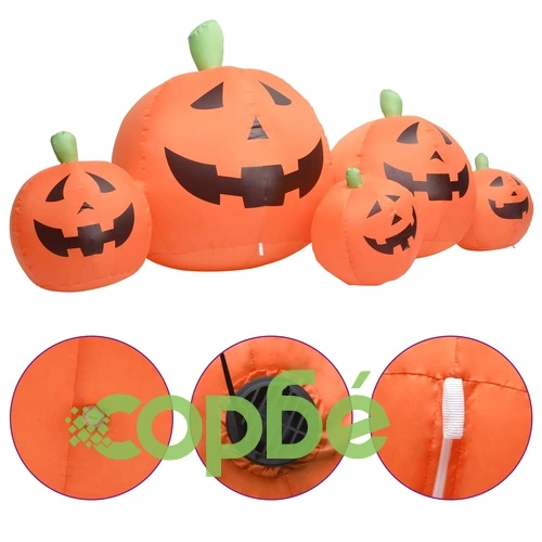 Надуваемо семейство тикви Хелоуин, LED, 1,8 м ➤ топ цена ➤ sorbe.bg