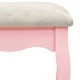 Комплект тоалетка с табуретка, розов, 100x40x146 см, пауловния