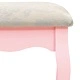 Тоалетка с табуретка, розова, 65x36x128 см, пауловния, МДФ