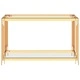 Странична маса злато 120x40x78 см неръждаема стомана и стъкло