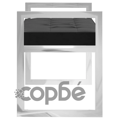 Пейка, 97 см, черно кадифе и неръждаема стомана ➤ топ цена ➤ sorbe.bg