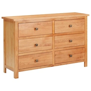 Шкаф с чекмеджета, 105x33,5x73 см, дъбово дърво масив