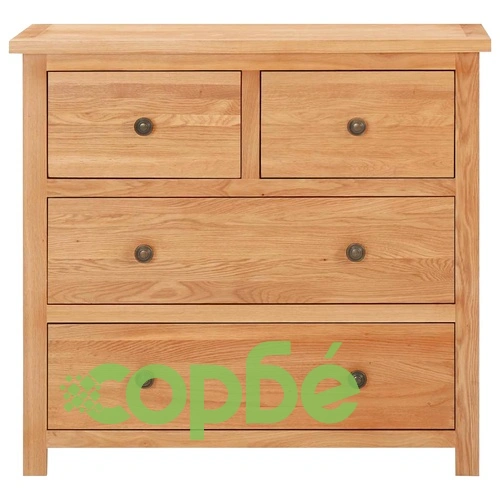Шкаф с чекмеджета, 80x35x75 см, дъбов масив ➤ топ цена ➤ sorbe.bg