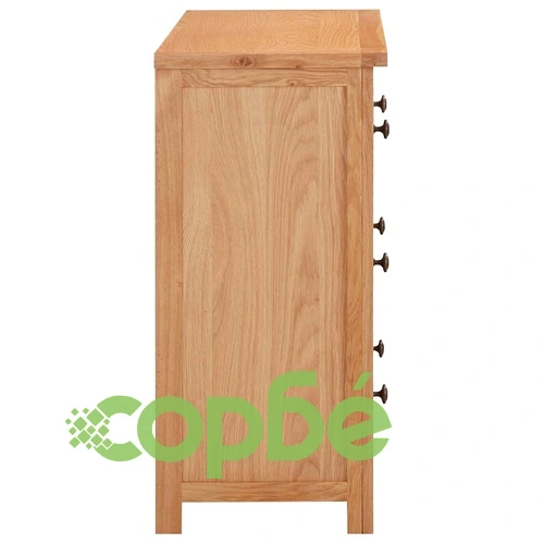 Шкаф с чекмеджета, 80x35x75 см, дъбов масив ➤ топ цена ➤ sorbe.bg