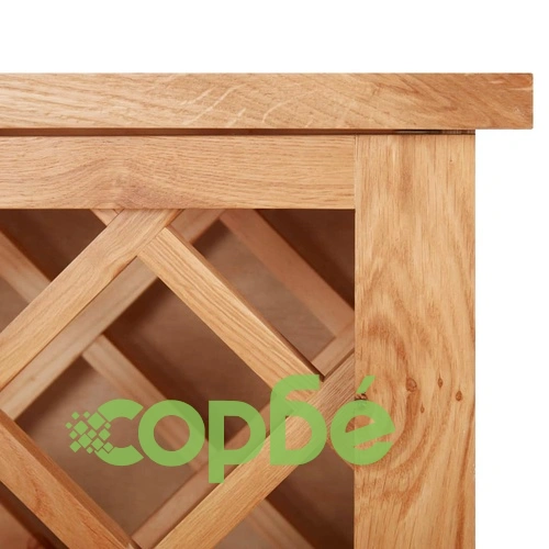 Шкаф за вино за 11 бутилки, 80x32x80 см, дъбов масив ➤ топ цена ➤ sorbe.bg