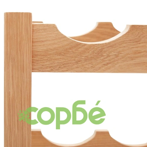 Стойка за вино за 12 бутилки, 47x21x36 см, дъбов масив ➤ топ цена ➤ sorbe.bg