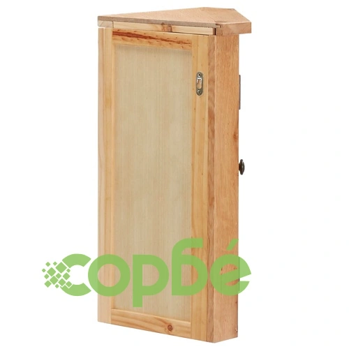 Ъглово шкафче за стенен монтаж, 45x28x60 см, дъбов масив  ➤ топ цена ➤ sorbe.bg