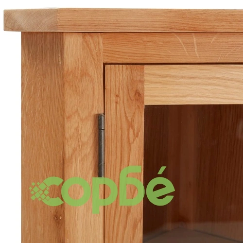 Ъглово шкафче за стенен монтаж, 45x28x60 см, дъбов масив  ➤ топ цена ➤ sorbe.bg