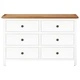 Шкаф с чекмеджета, 105x33,5x73 см, дъбово дърво масив