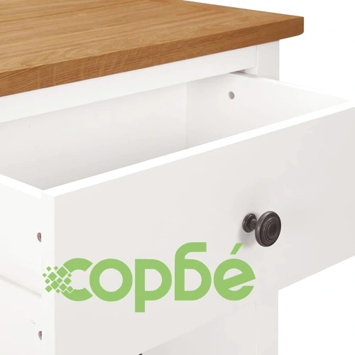 Шкаф с чекмеджета, 105x33,5x73 см, дъбово дърво масив ➤ топ цена ➤ sorbe.bg