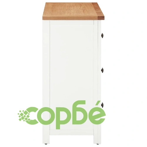 Шкаф с чекмеджета, 80x35x75 см, дъбов масив ➤ топ цена ➤ sorbe.bg