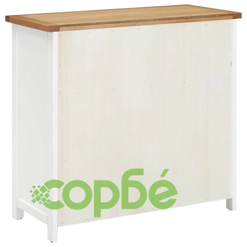 Шкаф с чекмеджета, 80x35x75 см, дъбов масив ➤ топ цена ➤ sorbe.bg