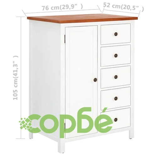 Гардероб, 76x52x105 см, дъбов масив ➤ топ цена ➤ sorbe.bg