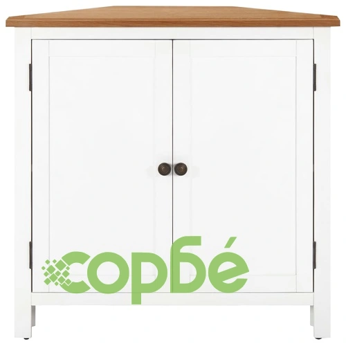 Ъглово шкафче, 80x33,5x78 см, дъбов масив ➤ топ цена ➤ sorbe.bg