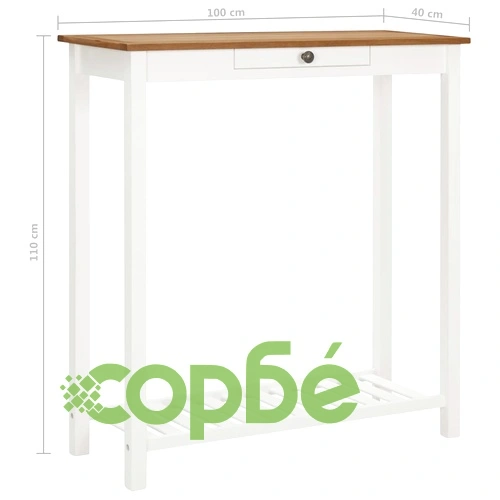 Бар маса, 100x40x110 см, дъбов масив ➤ топ цена ➤ sorbe.bg