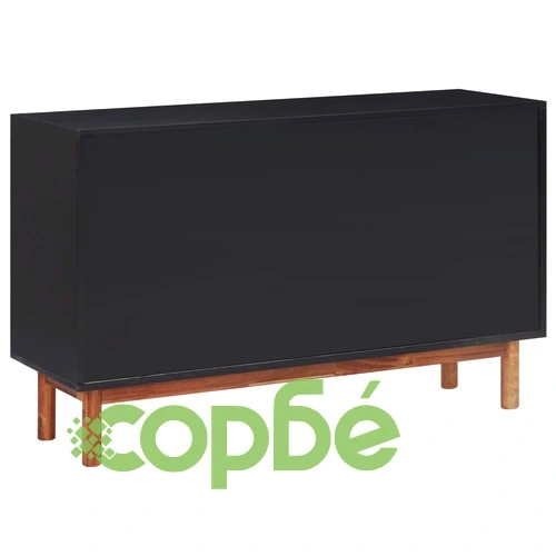 Бюфет, 115x35x70 cм, акациево дърво масив и МДФ ➤ топ цена ➤ sorbe.bg