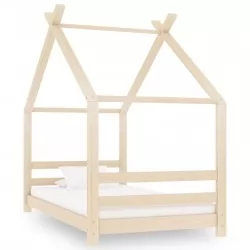Рамка за детско легло, борово дърво масив, 80x160 см