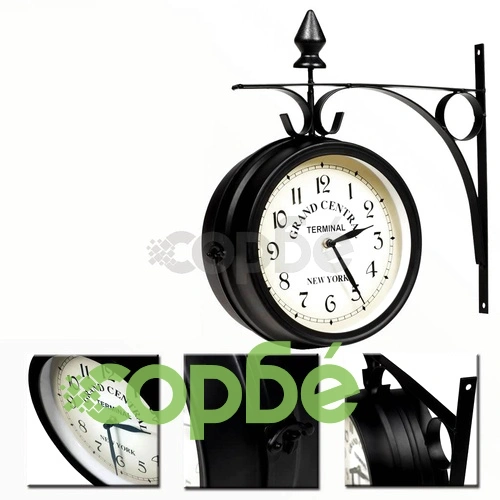 Двустранен стенен часовник, 20 см ➤ топ цена ➤ sorbe.bg