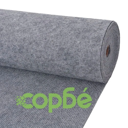 Изложбен килим, 2x20 м, сив, на бразди ➤ топ цена ➤ sorbe.bg