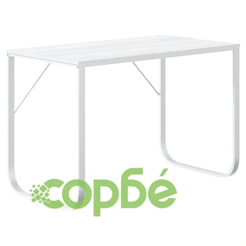 Компютърно бюро, бяло, 110x60x73 см, ПДЧ ➤ топ цена ➤ sorbe.bg