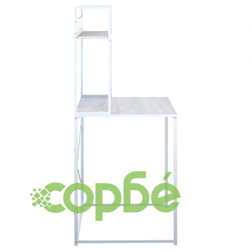 Компютърно бюро, бяло, 110x60x138 см, инженерно дърво ➤ топ цена ➤ sorbe.bg